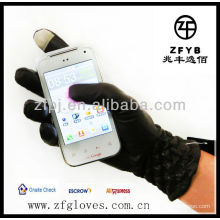 2013 neue Art Winter Leder intelligente Handschuhe für ipone